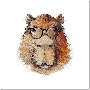 Chill Master with Specs: The Coolest Capybara Around! Posters and Art